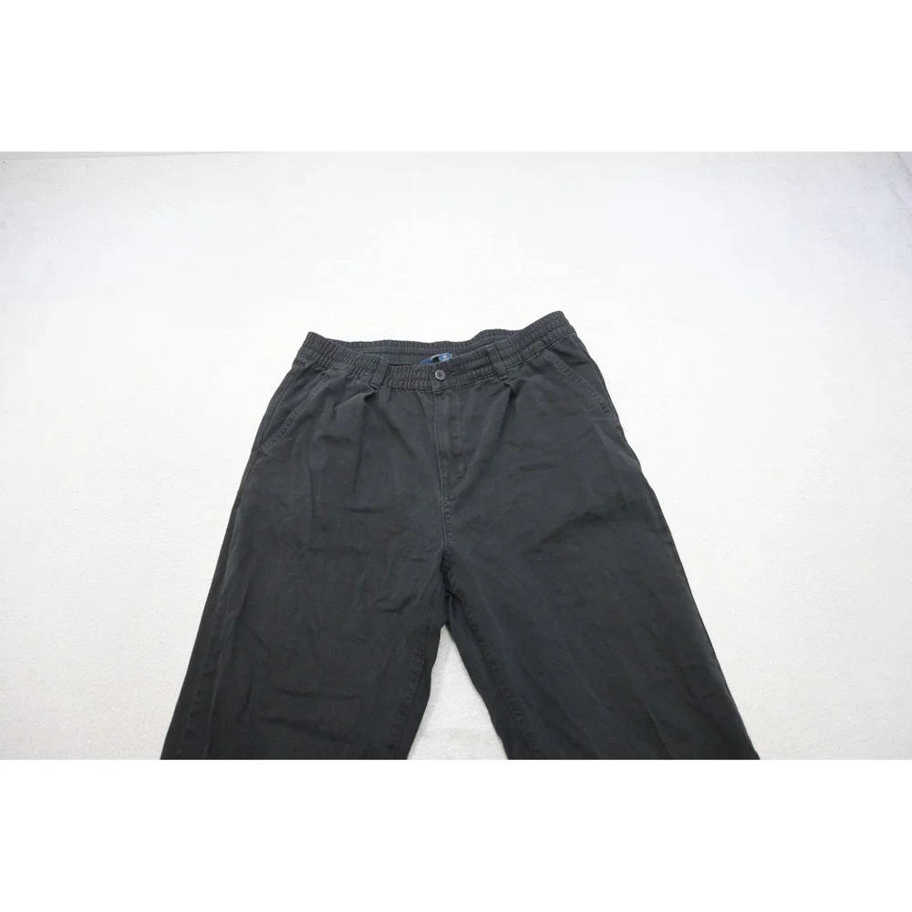 Polo Ralph Lauren Pants Kids Boys Sz 20 Black Elastic Waist Chino Excellent